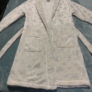 Wonder Nation Cream Robe with Silver Heart Details